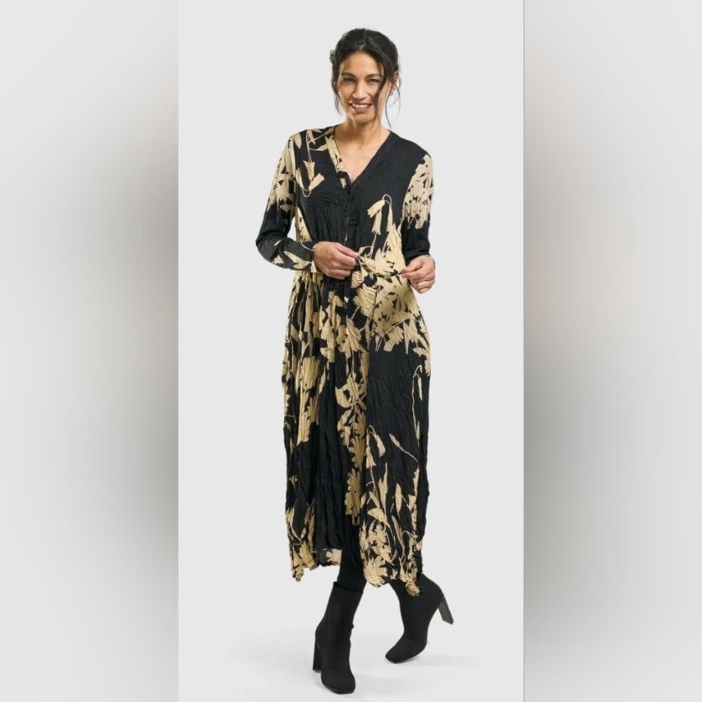 Alembika Lagenlook Bohemian Coastal Cowgirl Whimsigoth Dark Feminine Dress 16
